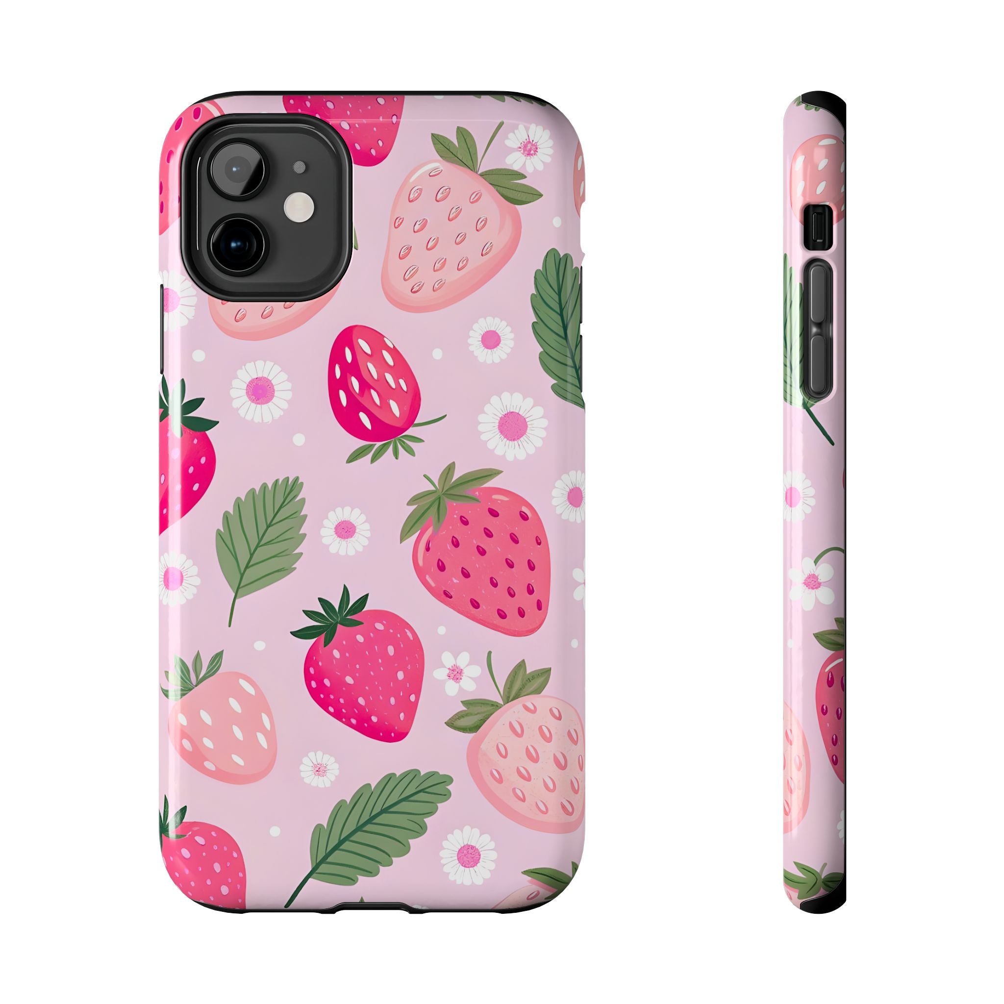 Pink Strawberry Phone Case for iPhone and Samsung Galaxy Series