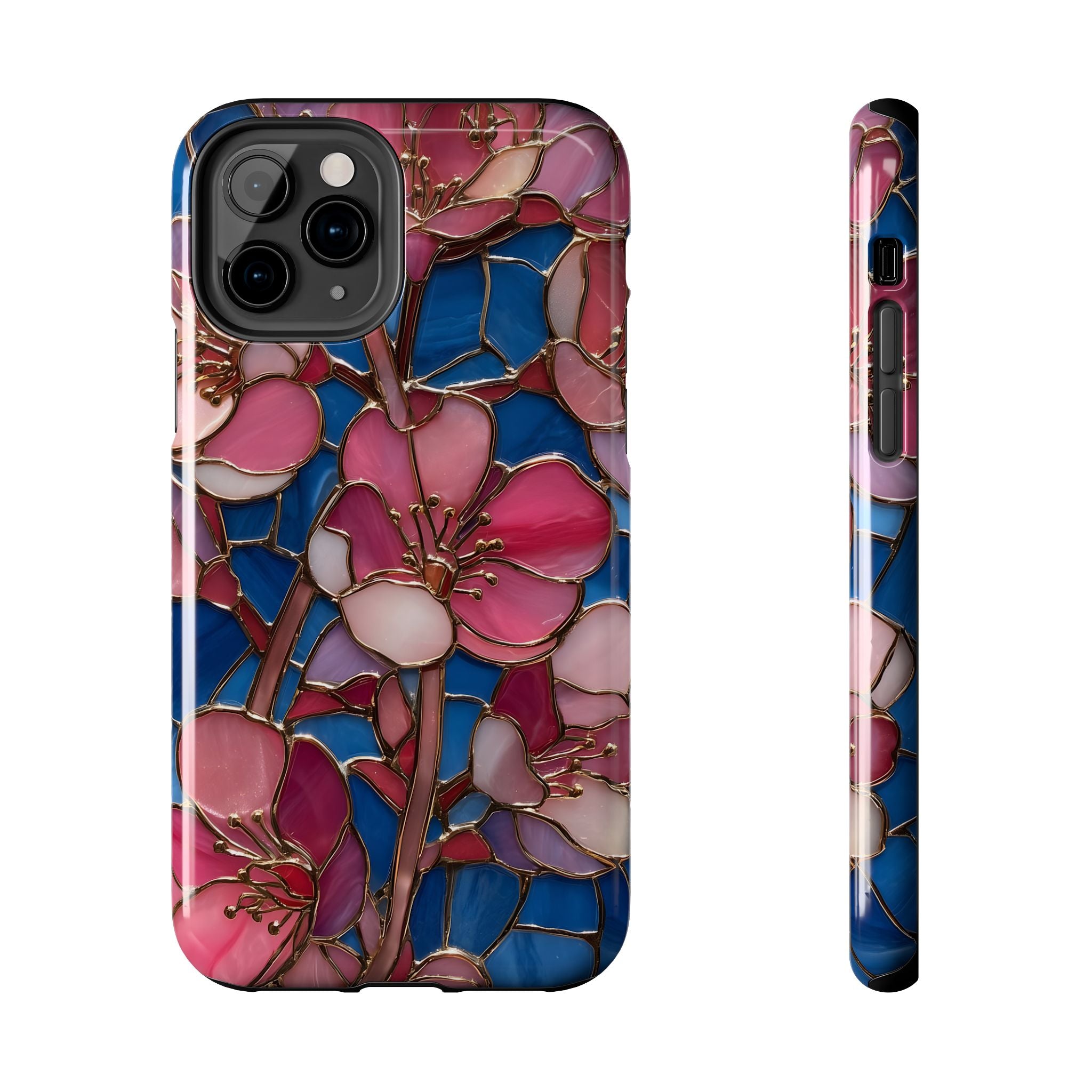 Floral Stained Glass Inspired Phone Case for iPhone and Samsung Galaxy Series