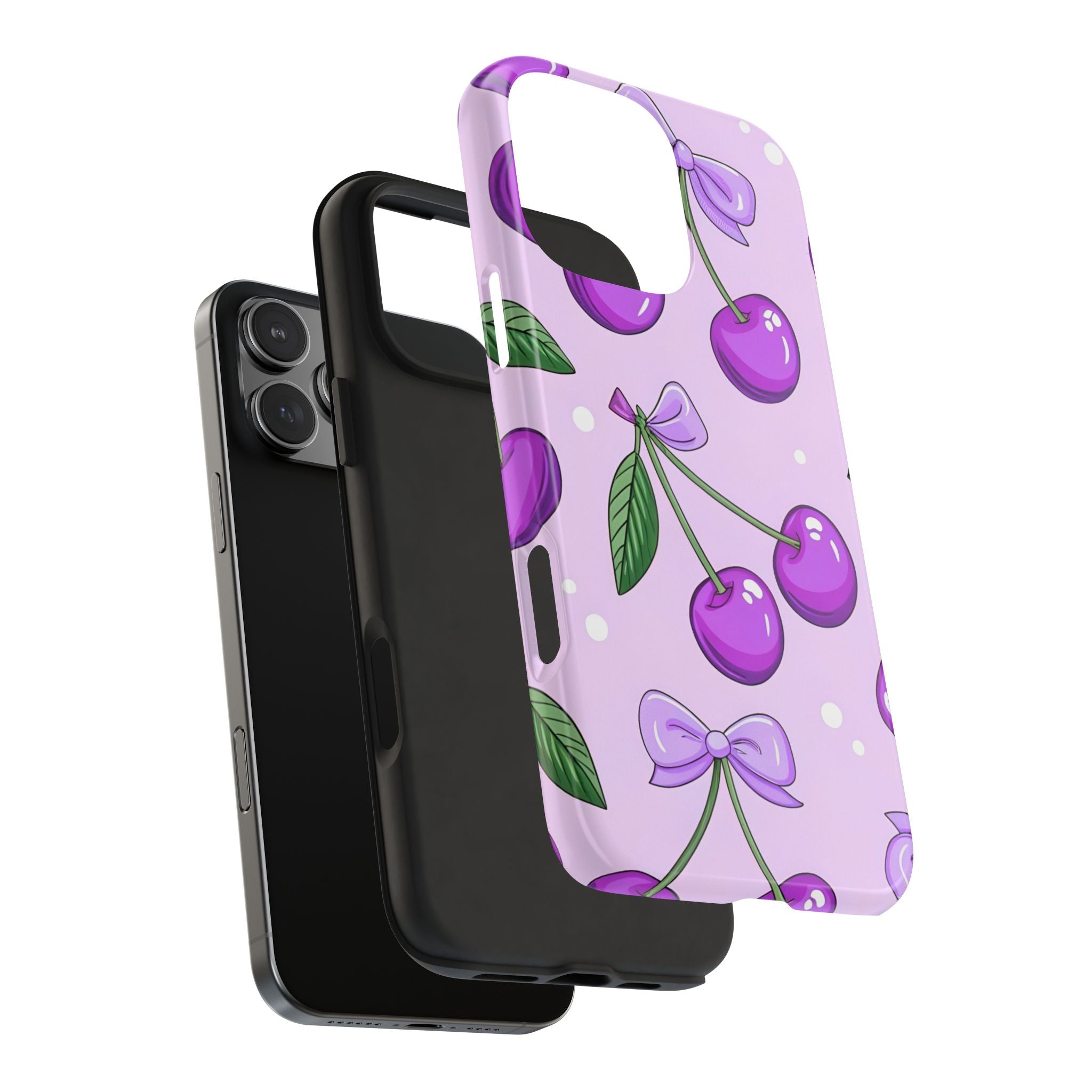 Purple Cherry Phone Case for iPhone and Samsung Galaxy Series