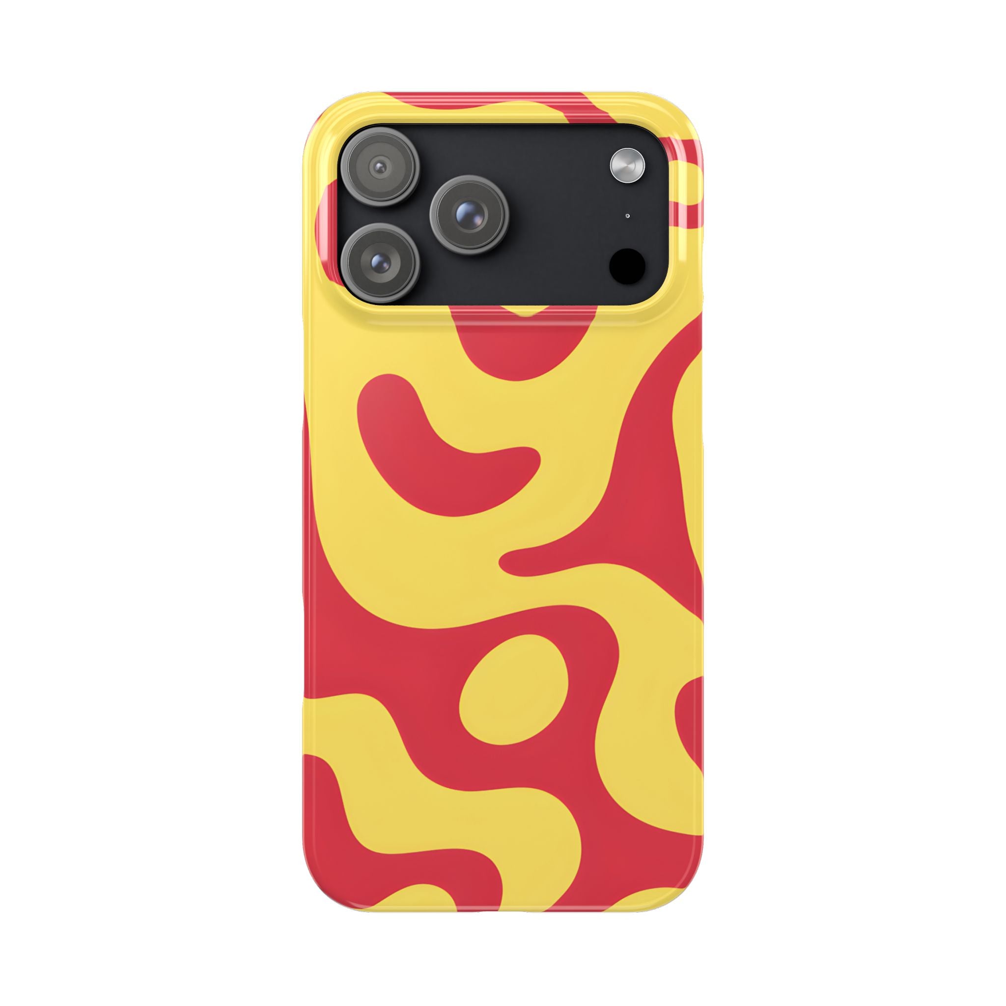 Orange Wavy Pattern Slim Phone Case for iPhone and Samsung Galaxy Series