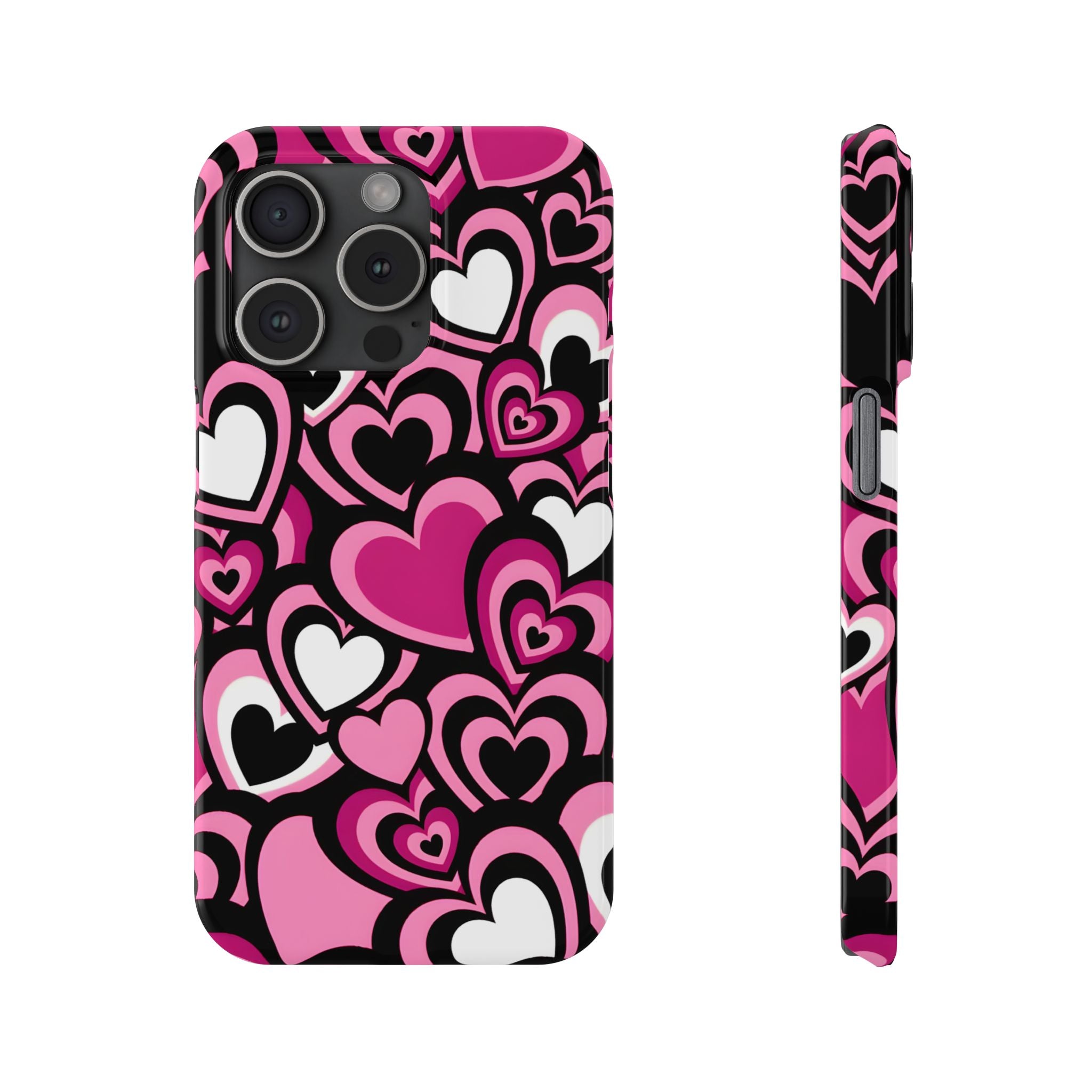 Heart Pattern Slim Phone Case for iPhone