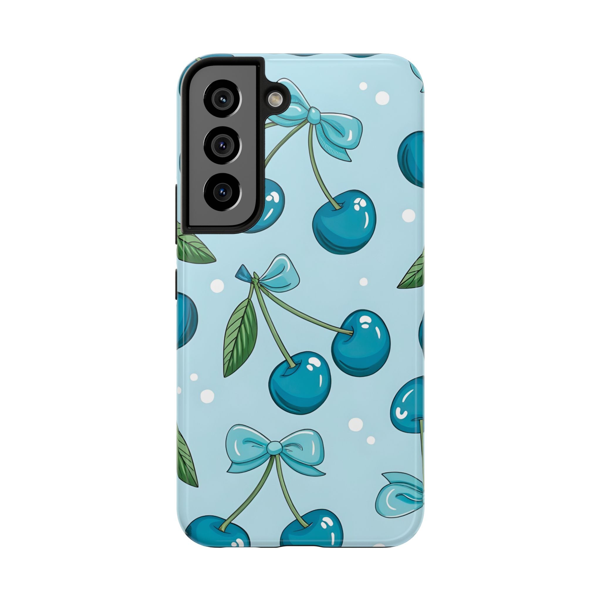 Blue Cherry Phone Case for iPhone and Samsung Galaxy Series