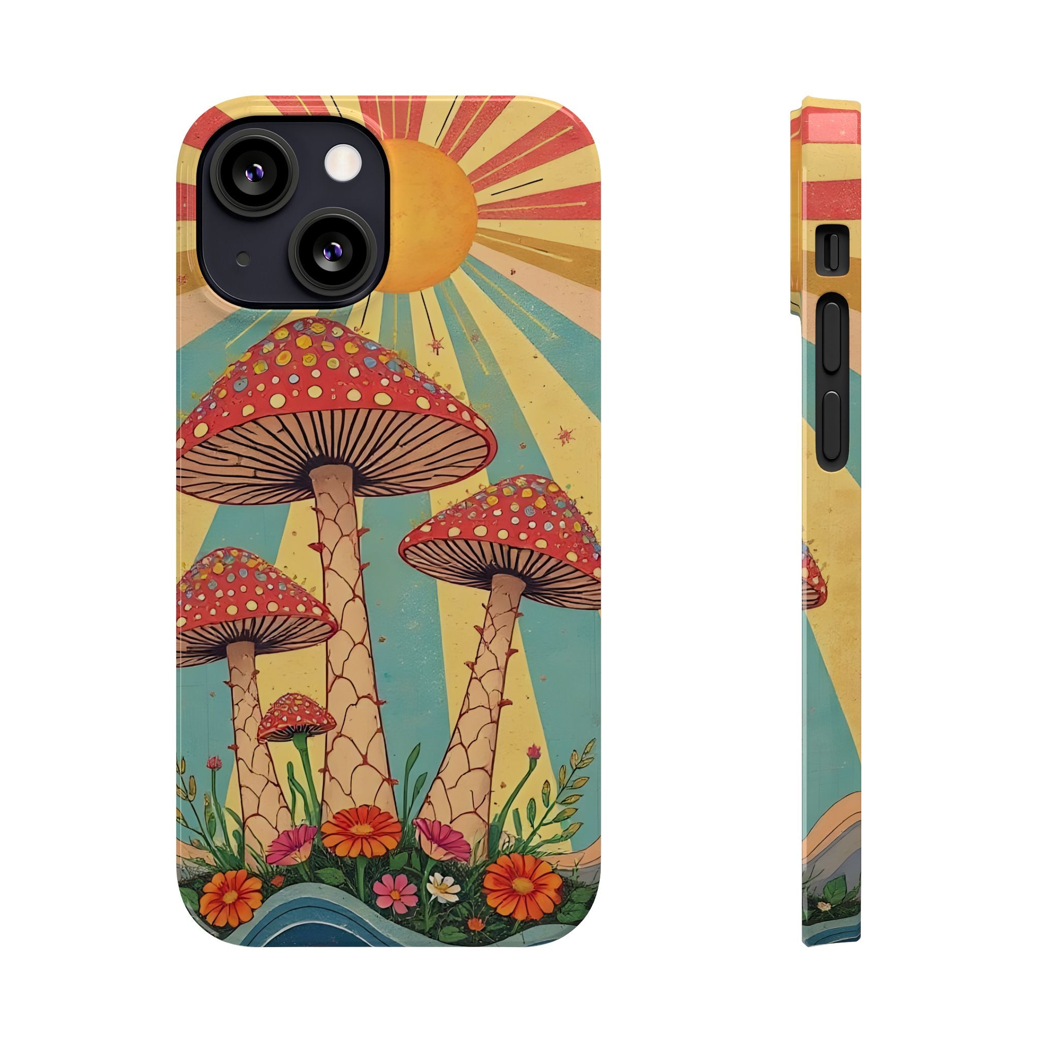 Colorful Cottagecore Slim Phone Case for iPhone and Samsung Galaxy Series