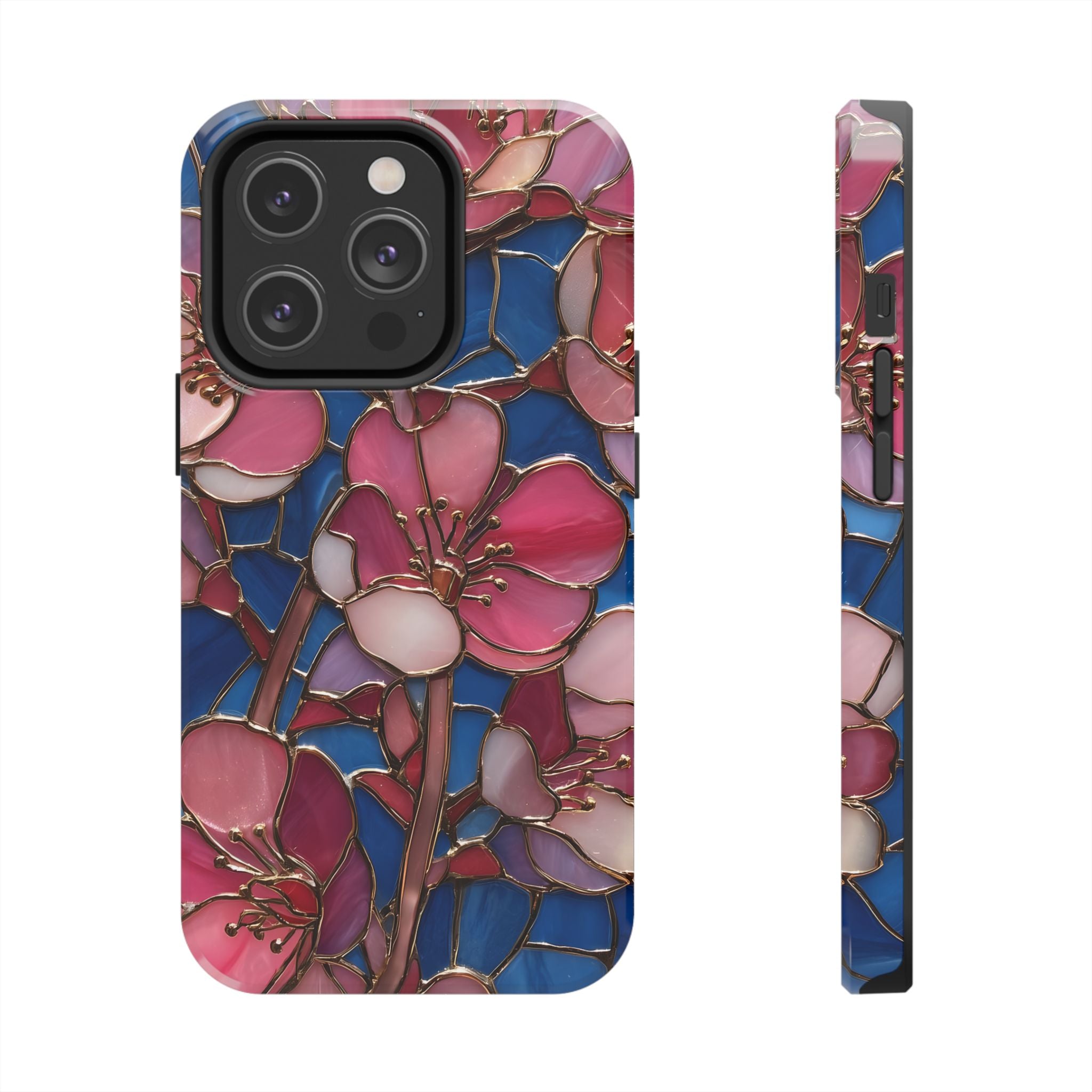 Floral Stained Glass Inspired Phone Case for iPhone and Samsung Galaxy Series