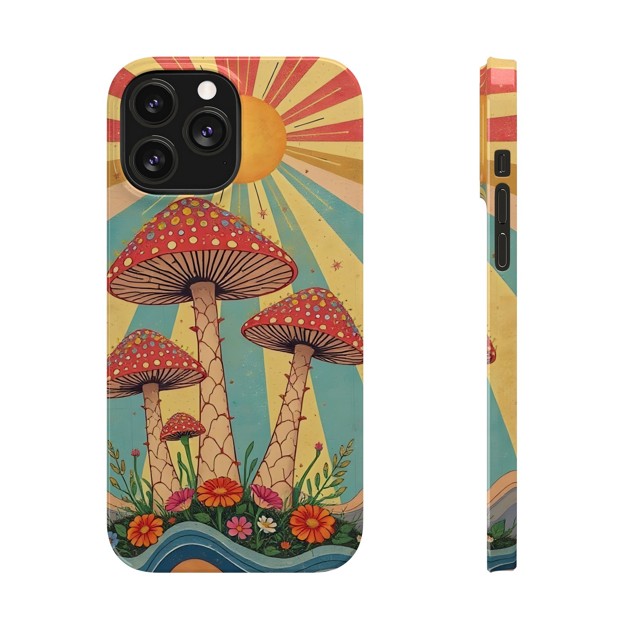 Colorful Cottagecore Slim Phone Case for iPhone and Samsung Galaxy Series
