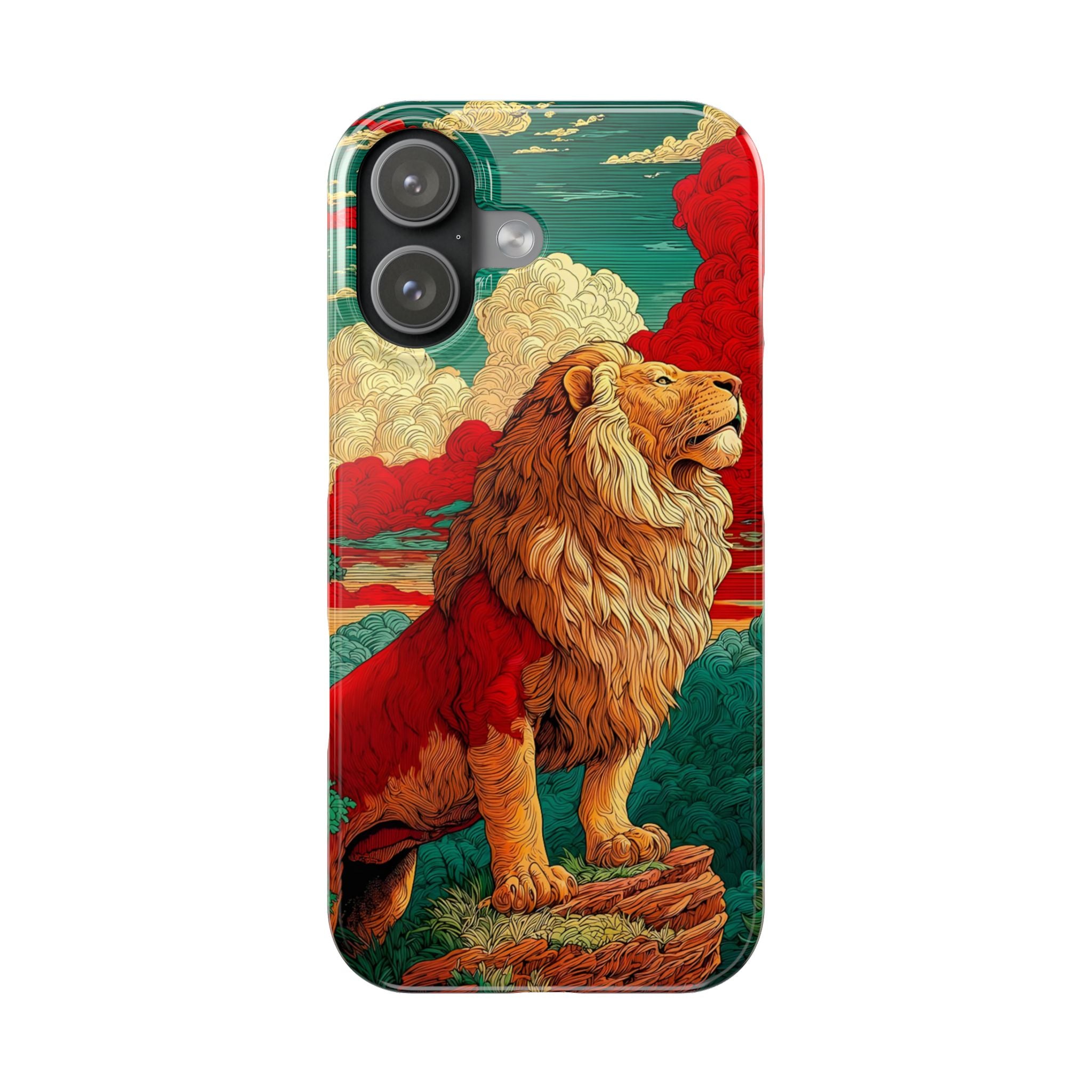 Lion Animal Motif Phone Case for iPhone
