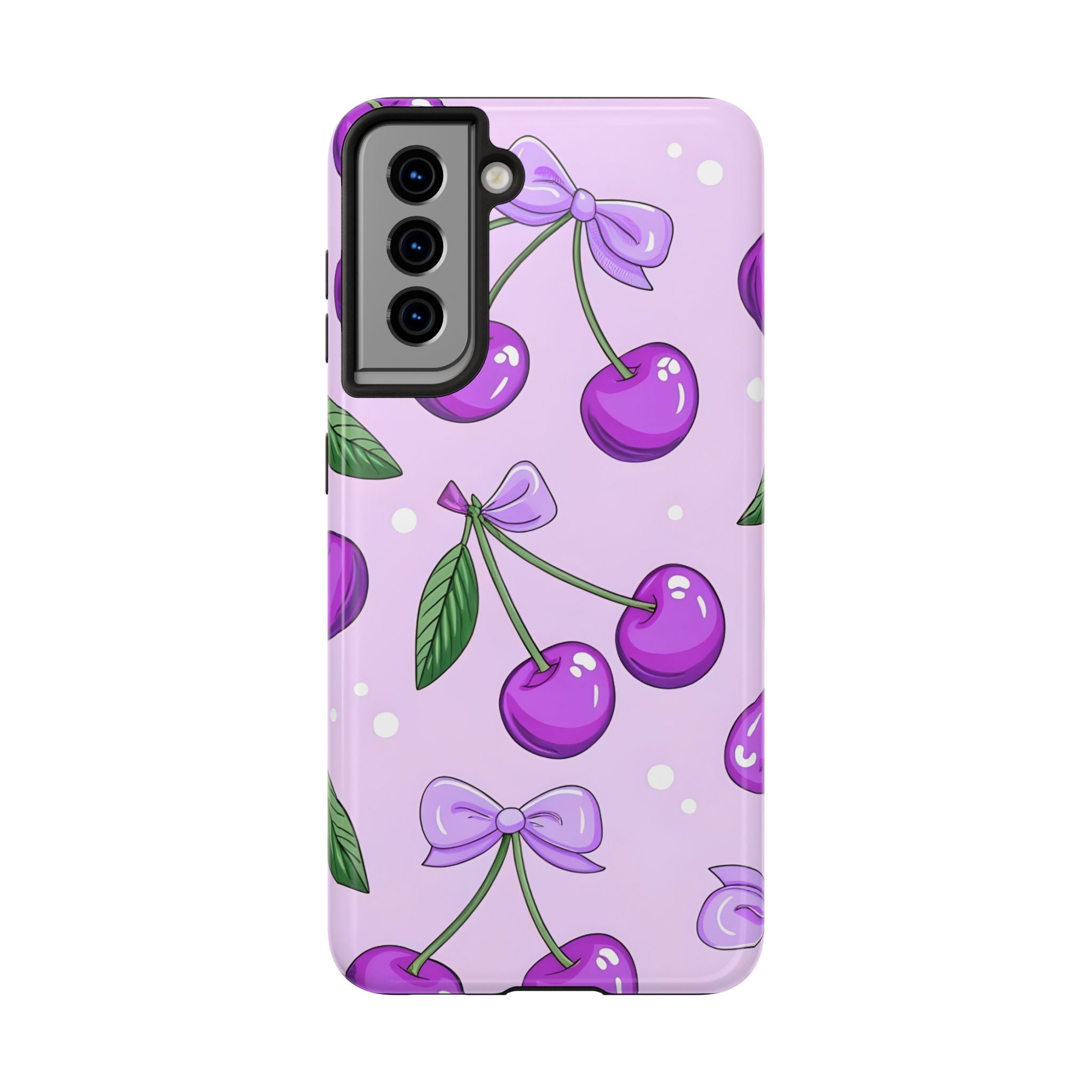 Purple Cherry Phone Case for iPhone and Samsung Galaxy Series