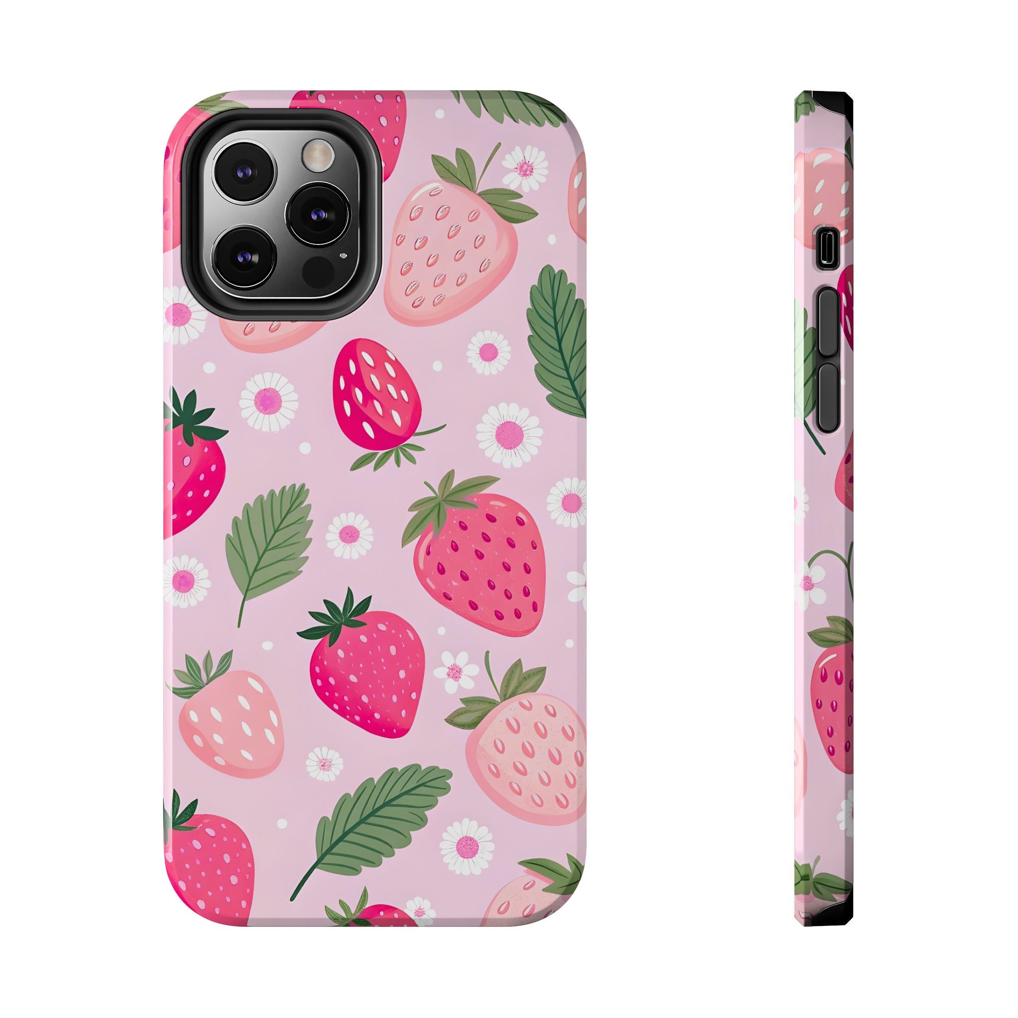 Pink Strawberry Phone Case for iPhone and Samsung Galaxy Series