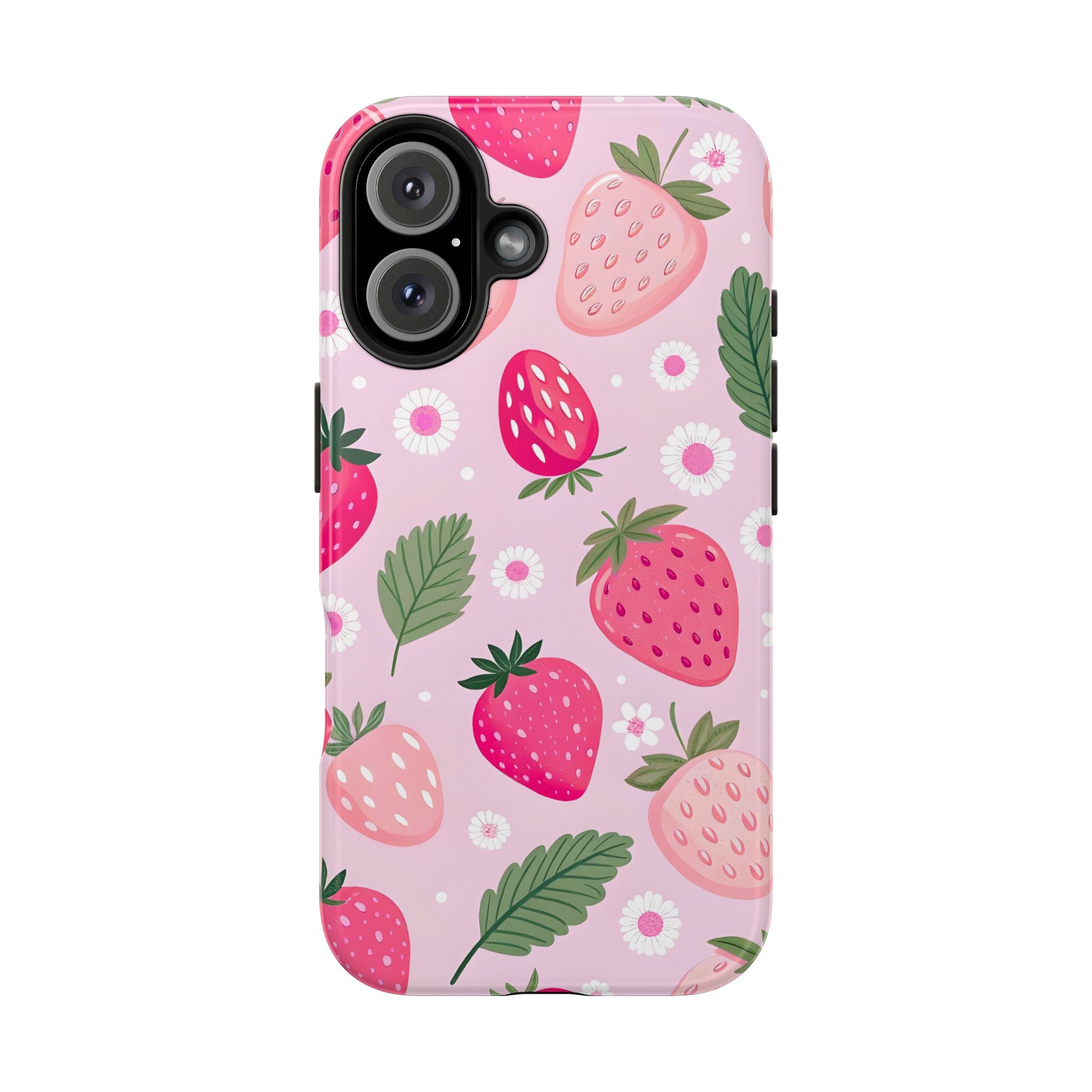 Pink Strawberry Phone Case for iPhone and Samsung Galaxy Series