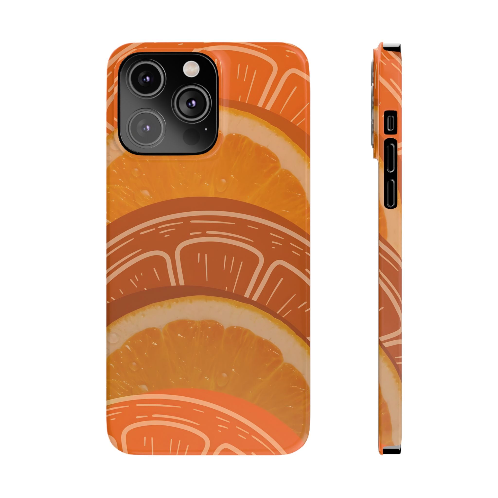 Orange Slice Pattern Slim Phone Case for iPhone
