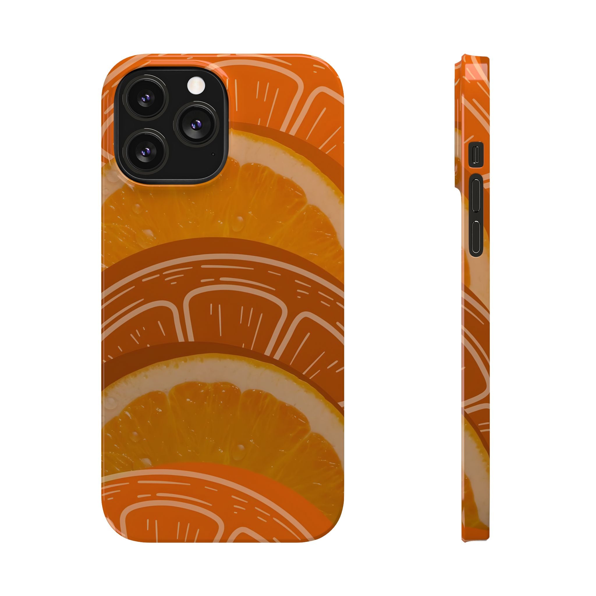 Orange Slice Pattern Slim Phone Case for iPhone