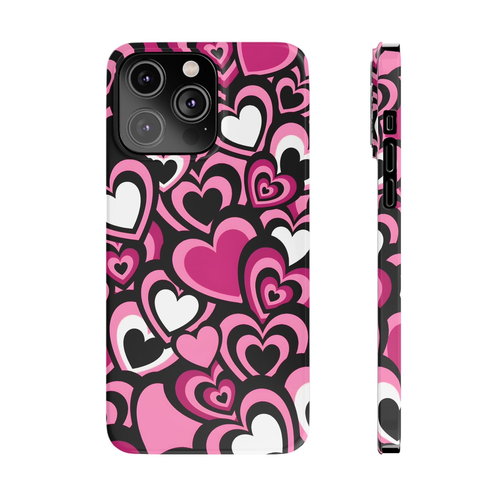 Heart Pattern Slim Phone Case for iPhone