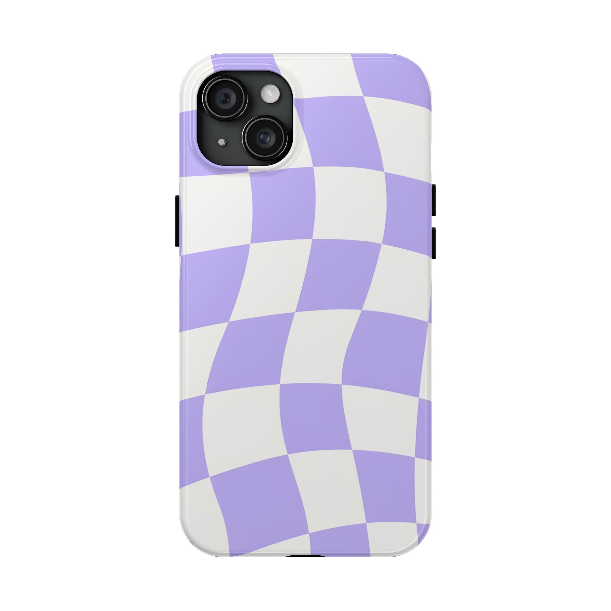 Purple Checkered Tough Phone Case for iPhone and Samsung Galaxy Series