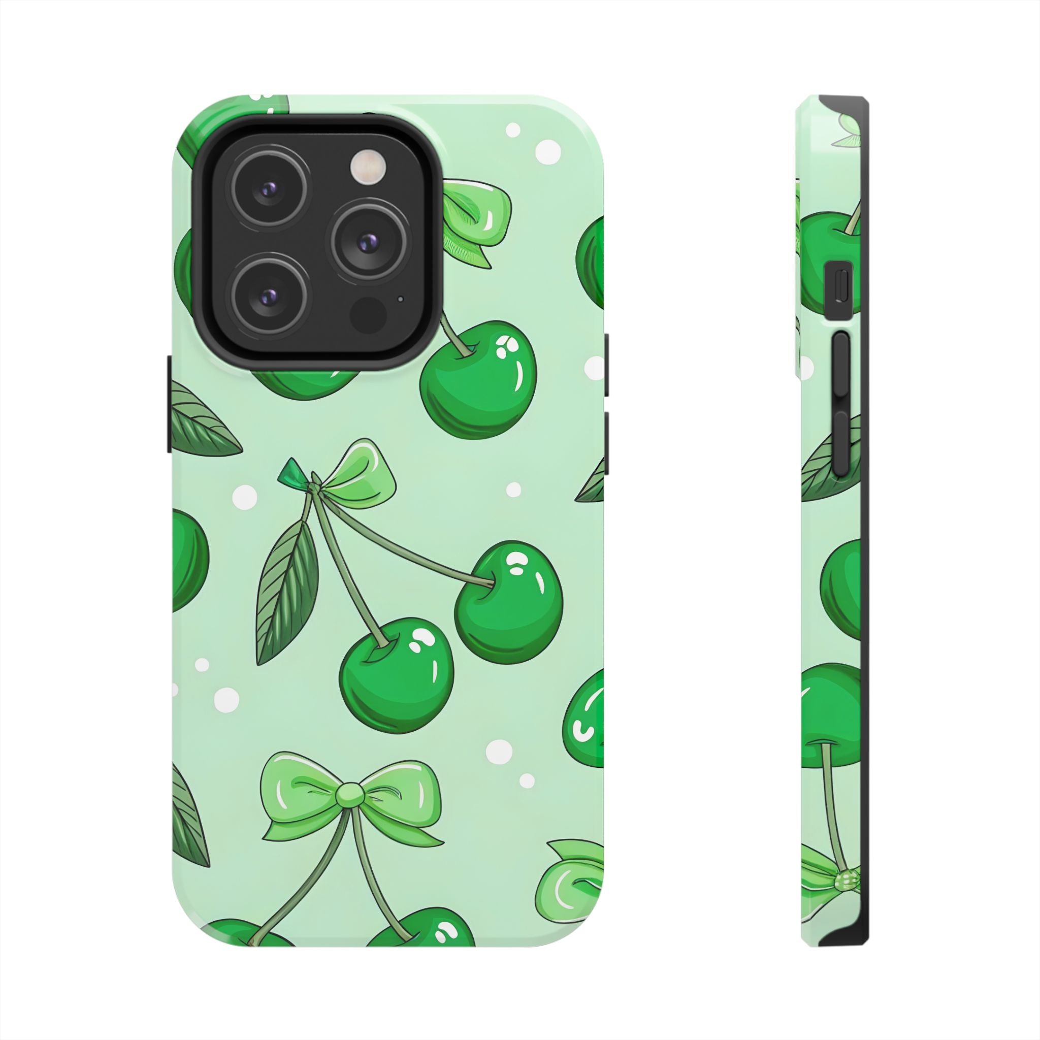 Green Cherry Phone Case for iPhone and Samsung Galaxy Series