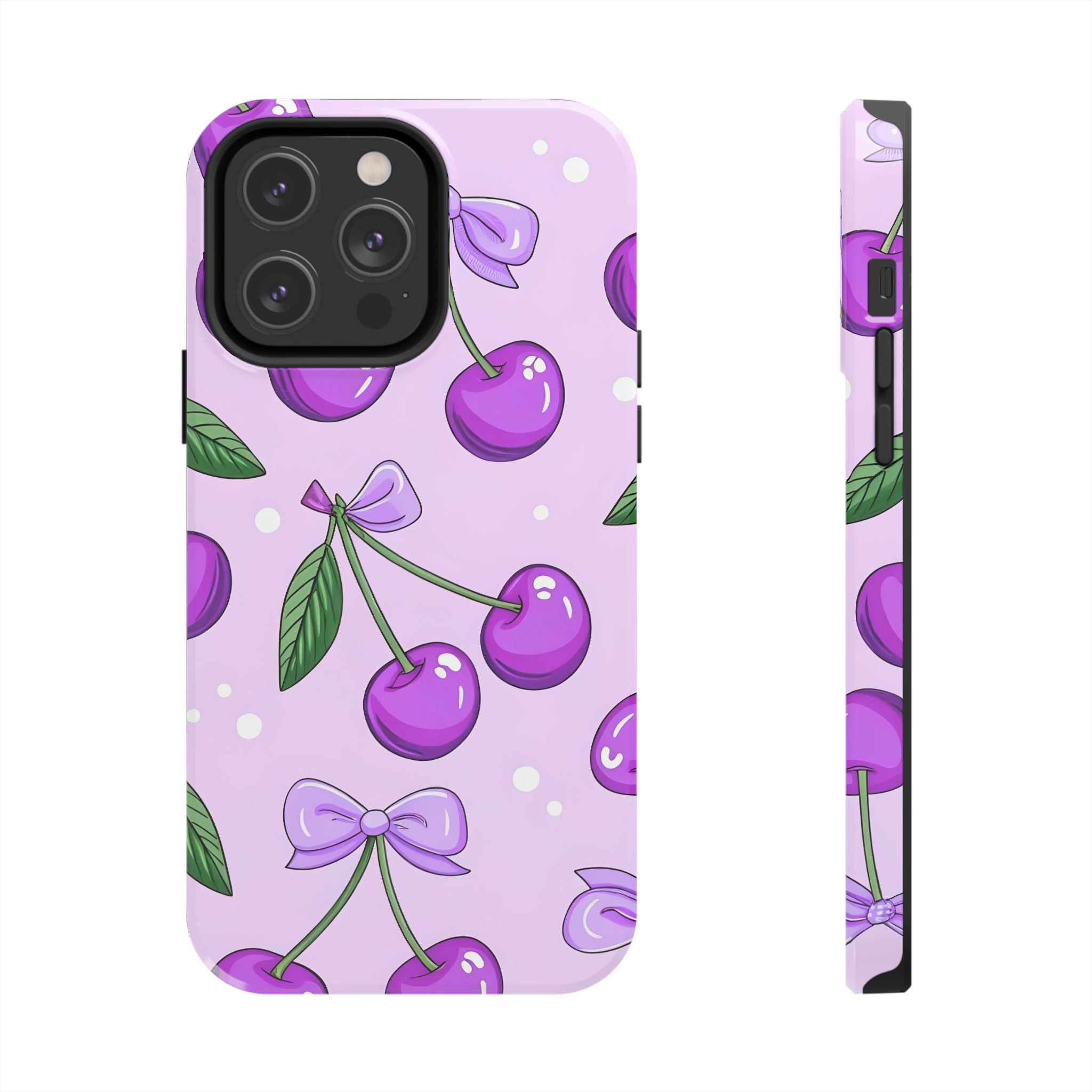 Purple Cherry Phone Case for iPhone and Samsung Galaxy Series