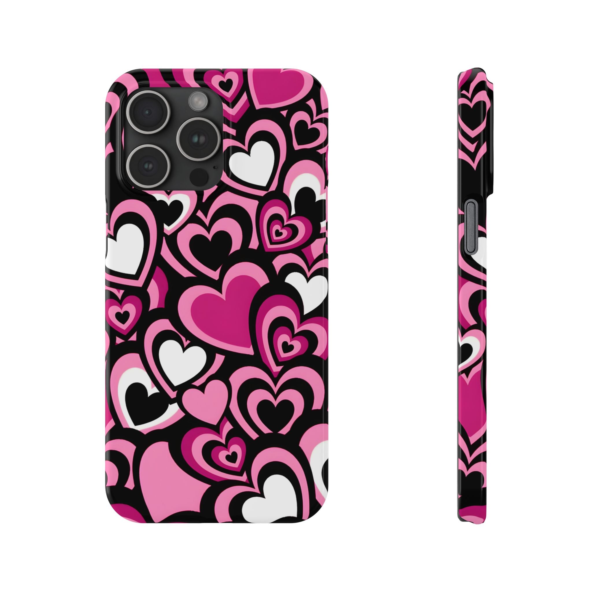 Heart Pattern Slim Phone Case for iPhone