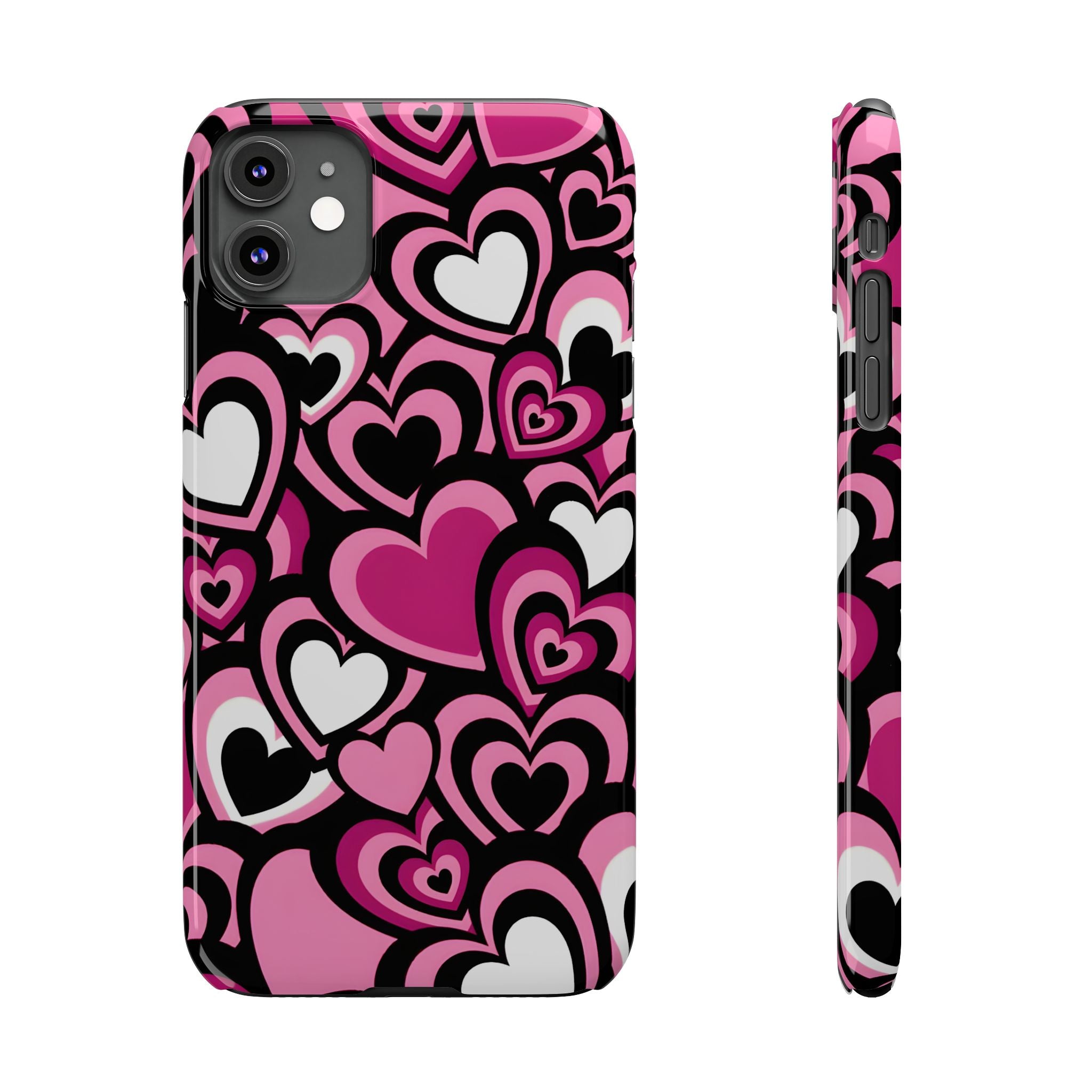 Heart Pattern Slim Phone Case for iPhone