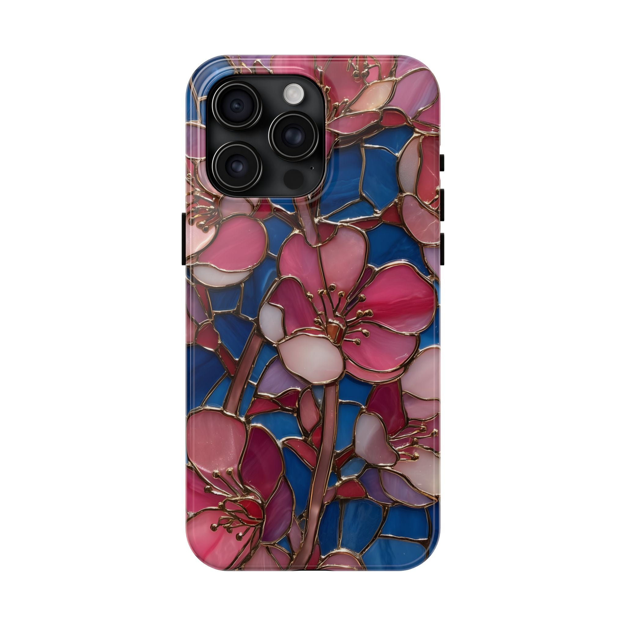 Floral Stained Glass Inspired Phone Case for iPhone and Samsung Galaxy Series