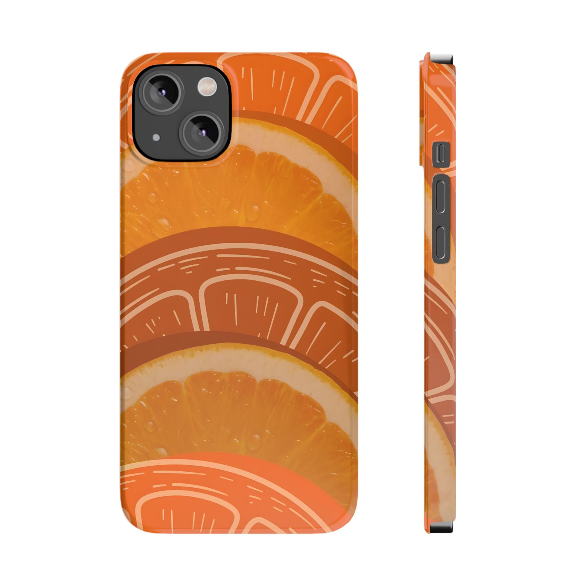 Orange Slice Pattern Slim Phone Case for iPhone