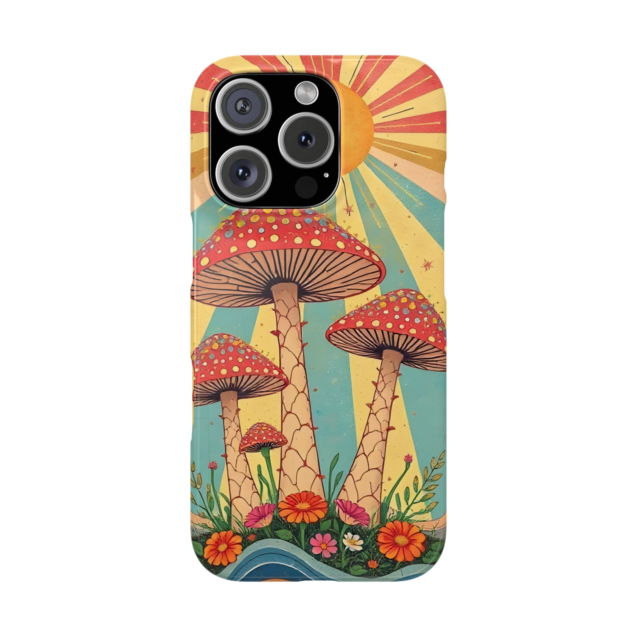 Colorful Cottagecore Slim Phone Case for iPhone and Samsung Galaxy Series