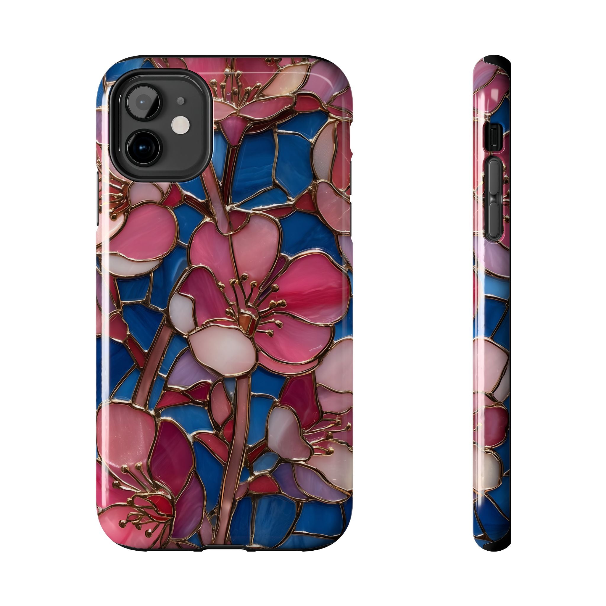 Floral Stained Glass Inspired Phone Case for iPhone and Samsung Galaxy Series