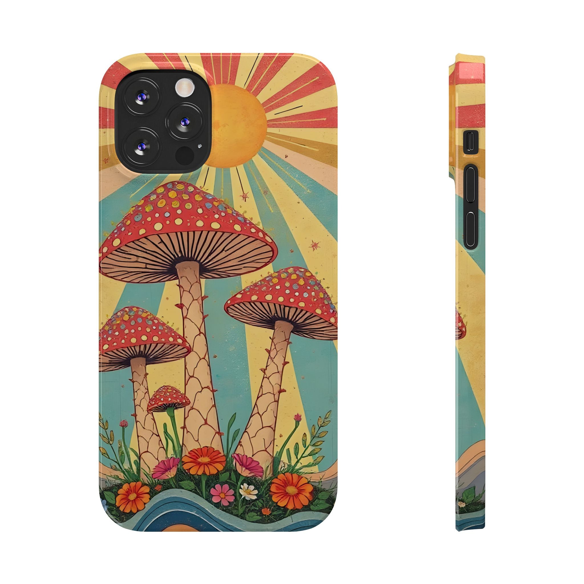 Colorful Cottagecore Slim Phone Case for iPhone and Samsung Galaxy Series