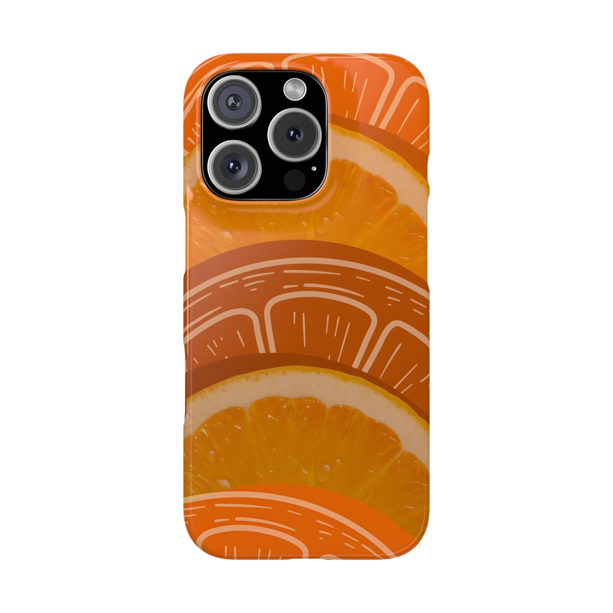 Orange Slice Pattern Slim Phone Case for iPhone