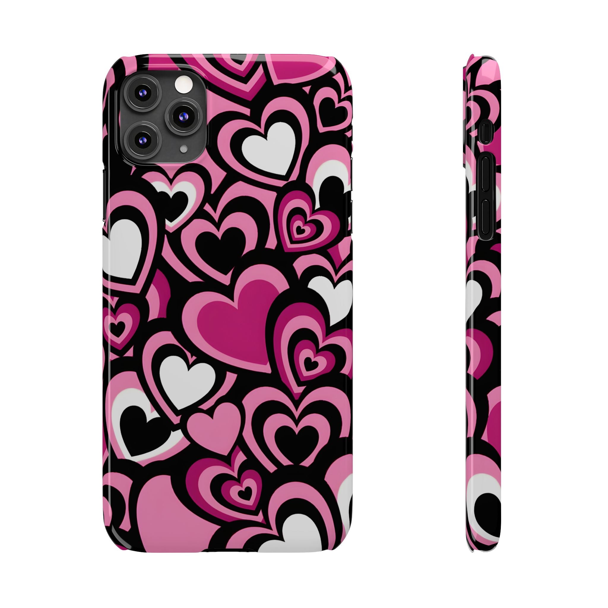 Heart Pattern Slim Phone Case for iPhone