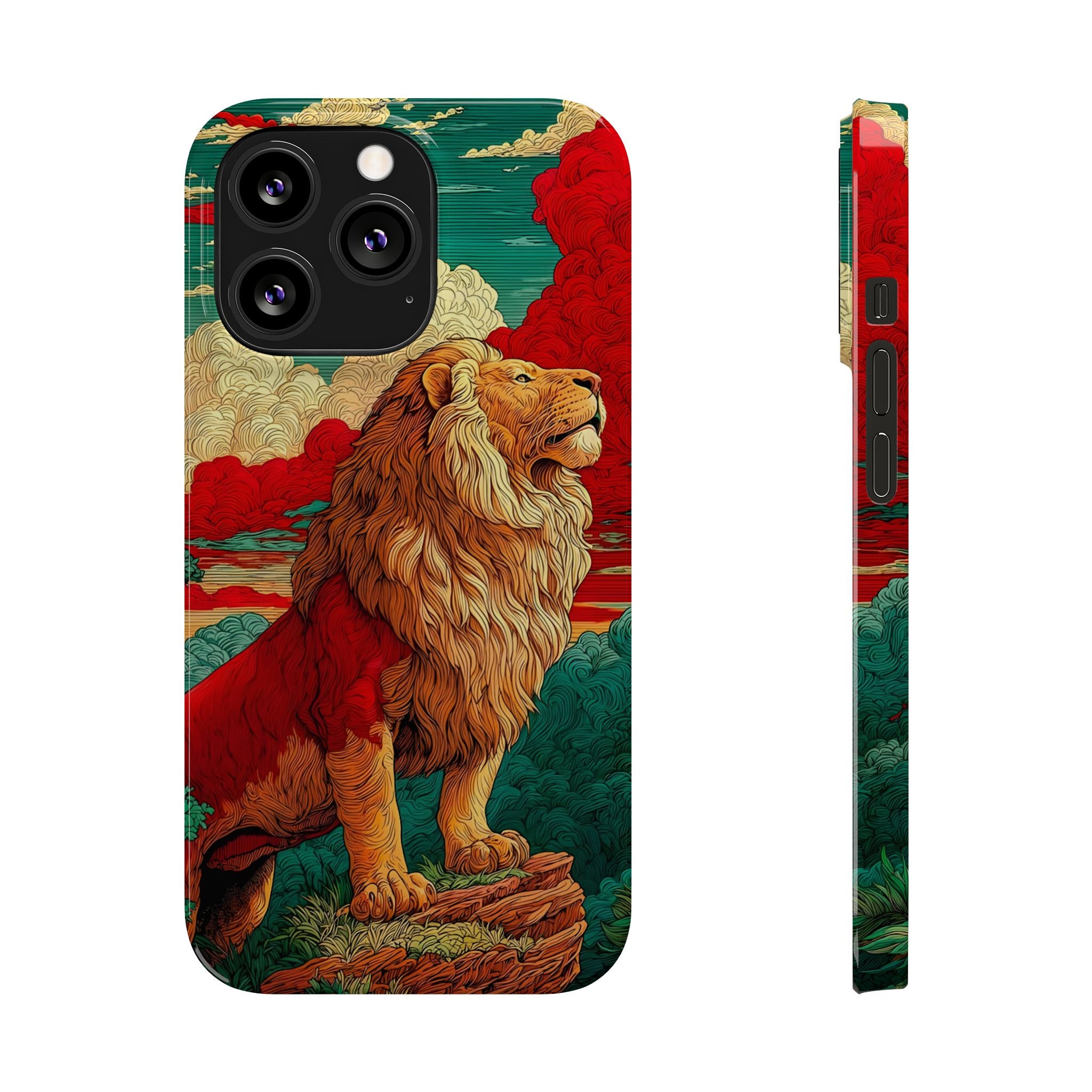 Lion Animal Motif Phone Case for iPhone