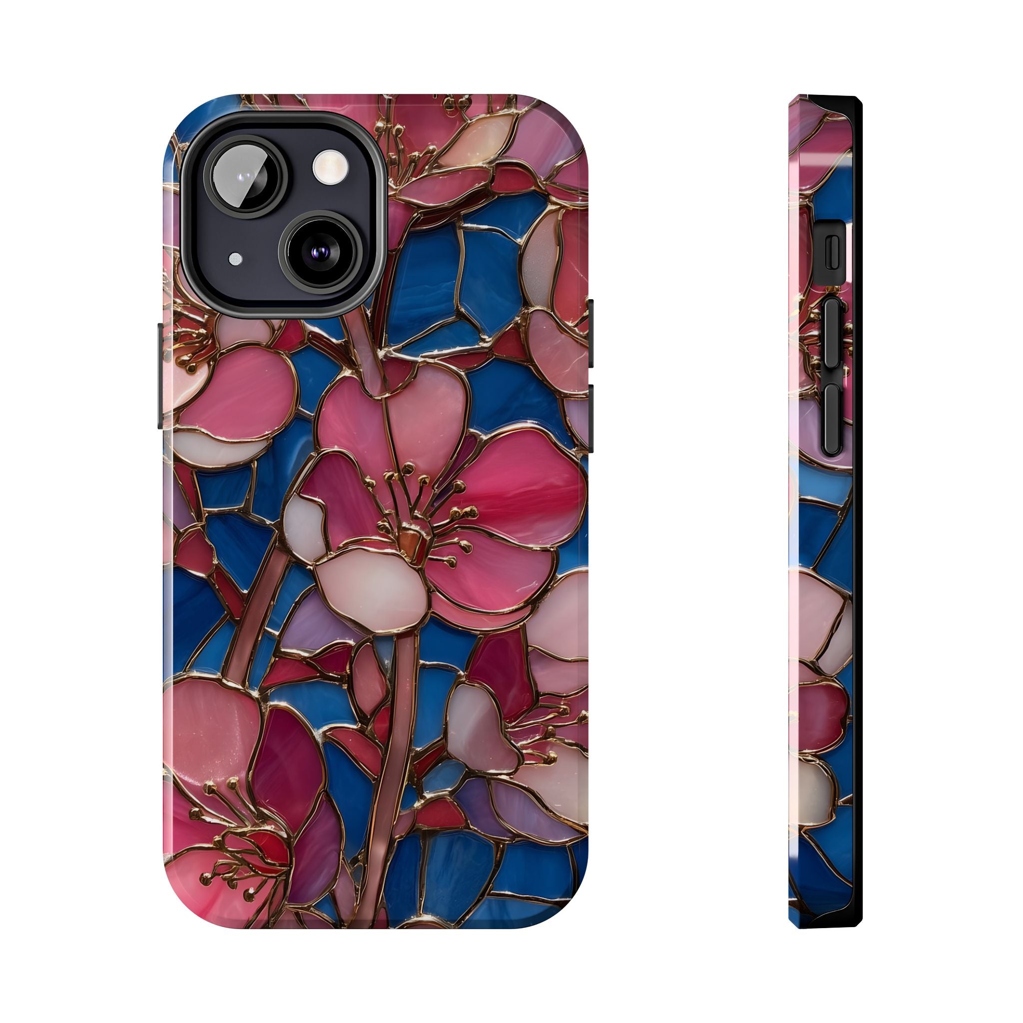 Floral Stained Glass Inspired Phone Case for iPhone and Samsung Galaxy Series
