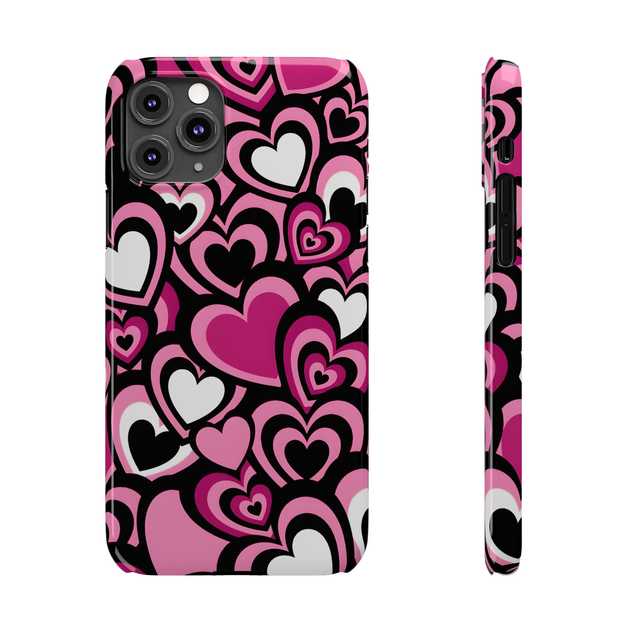 Heart Pattern Slim Phone Case for iPhone