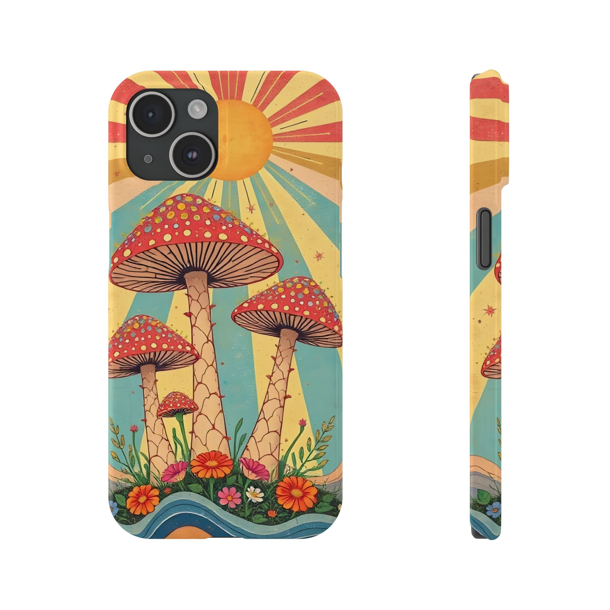 Colorful Cottagecore Slim Phone Case for iPhone and Samsung Galaxy Series