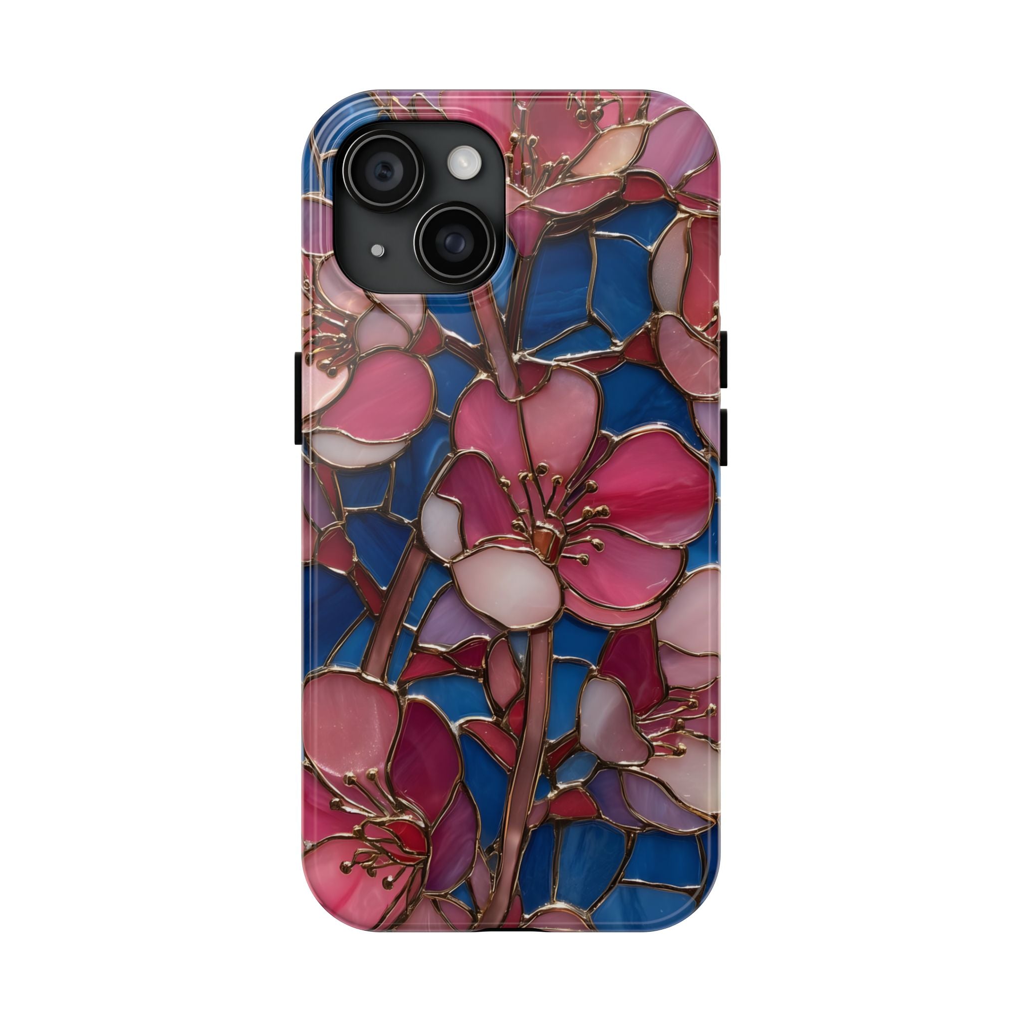 Floral Stained Glass Inspired Phone Case for iPhone and Samsung Galaxy Series