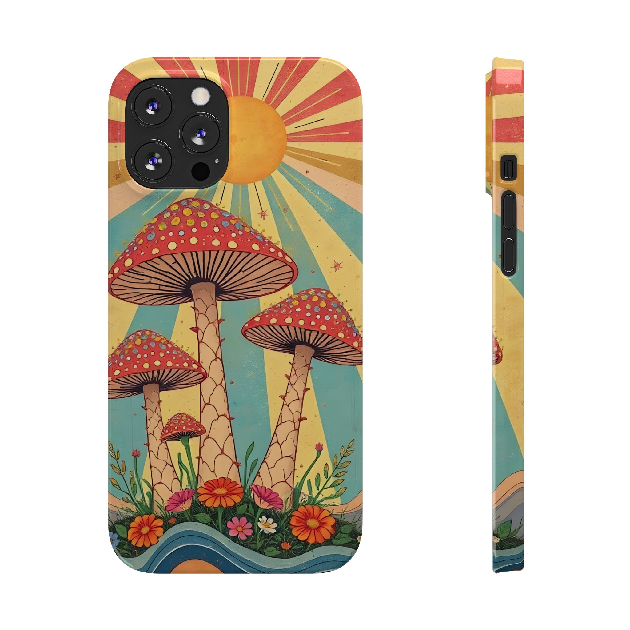 Colorful Cottagecore Slim Phone Case for iPhone and Samsung Galaxy Series