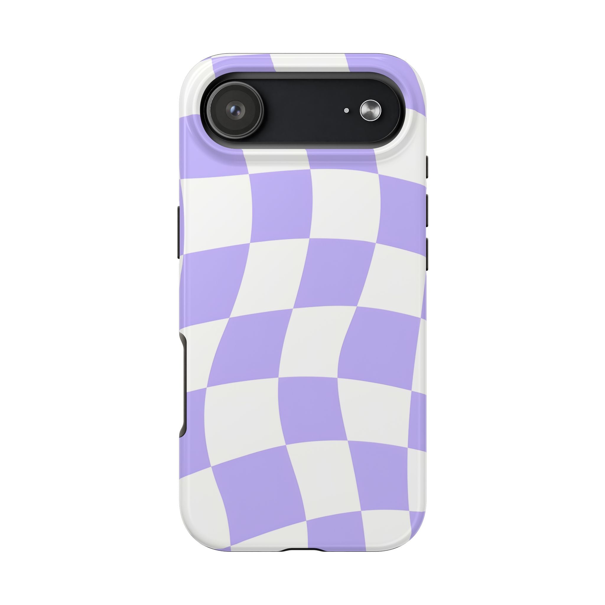 Purple Checkered Tough Phone Case for iPhone and Samsung Galaxy Series