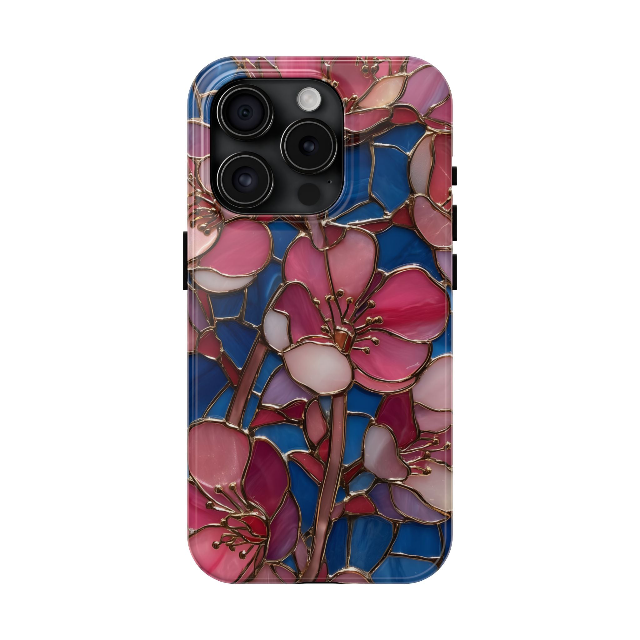 Floral Stained Glass Inspired Phone Case for iPhone and Samsung Galaxy Series