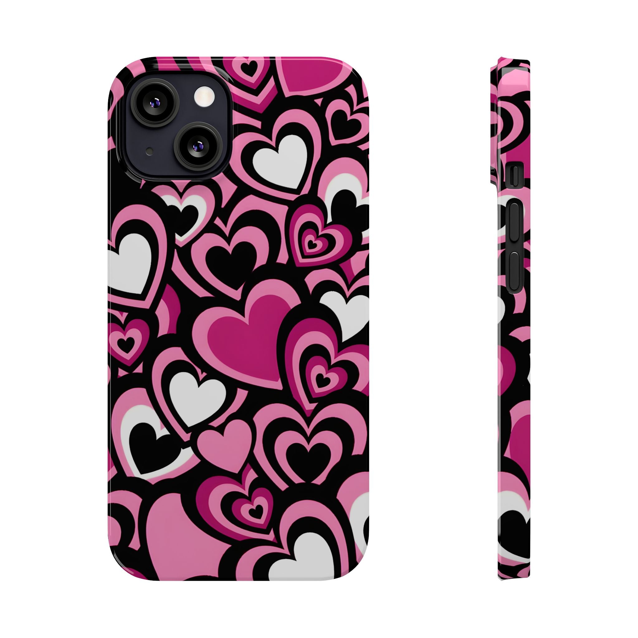 Heart Pattern Slim Phone Case for iPhone