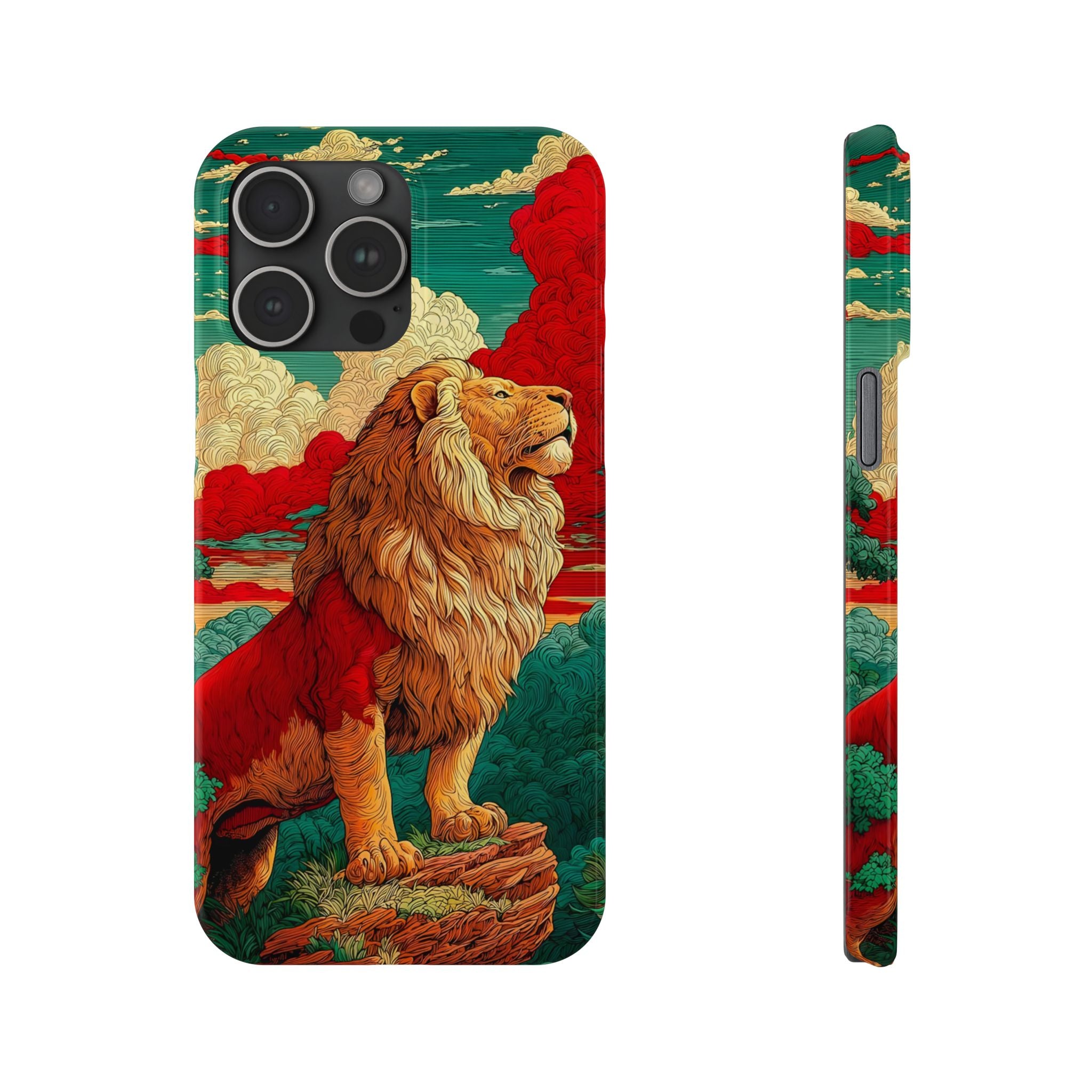 Lion Animal Motif Phone Case for iPhone