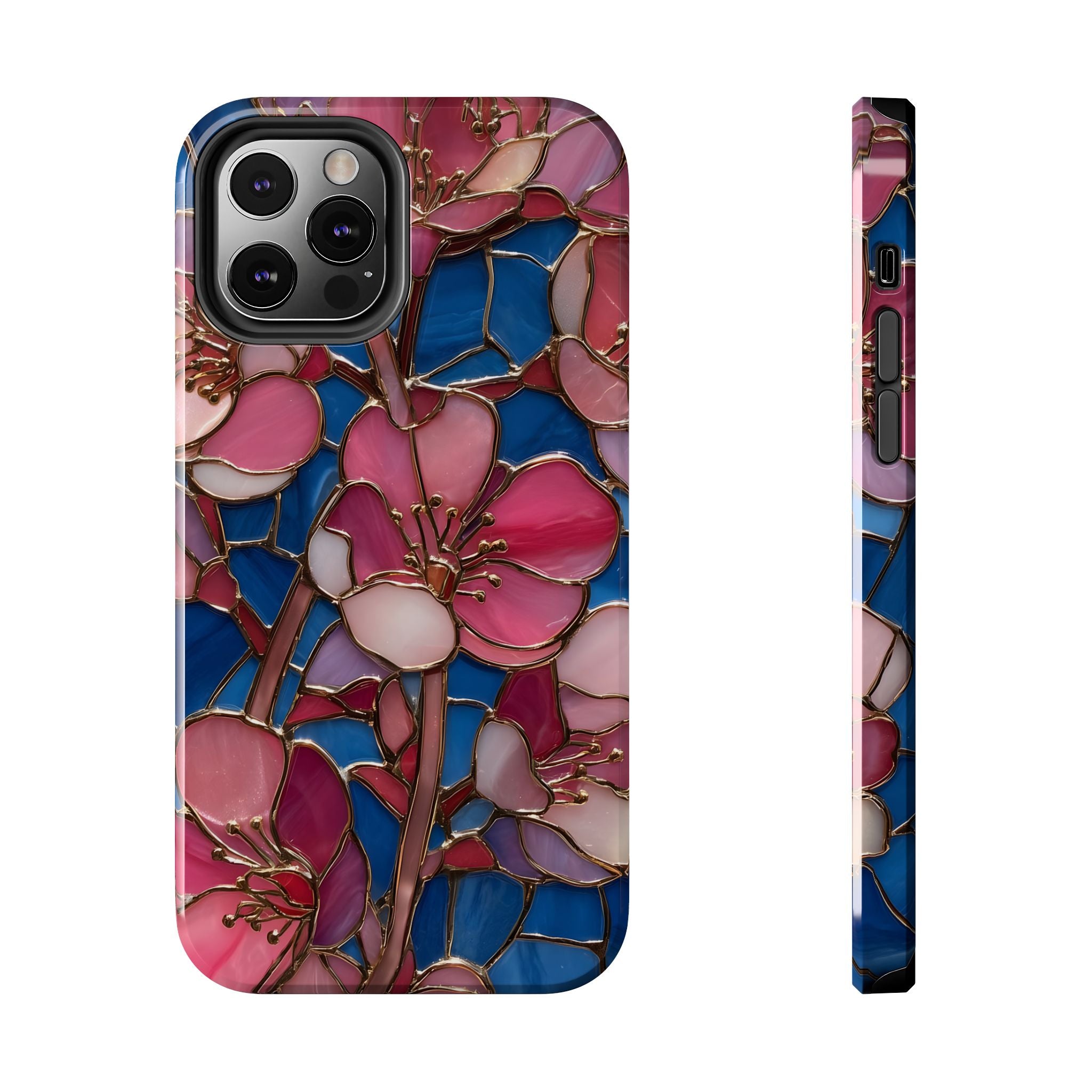 Floral Stained Glass Inspired Phone Case for iPhone and Samsung Galaxy Series