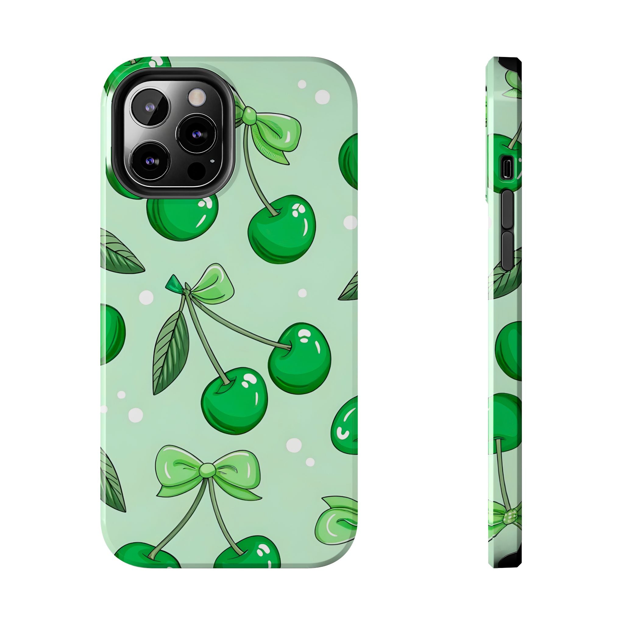 Green Cherry Phone Case for iPhone and Samsung Galaxy Series