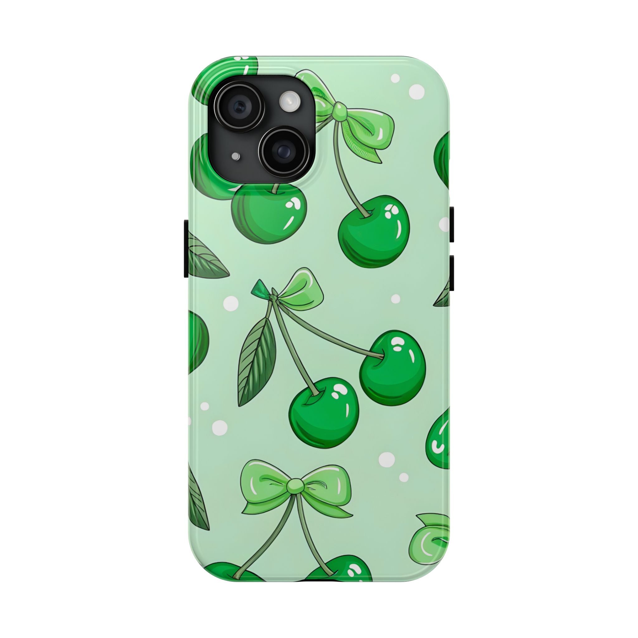 Green Cherry Phone Case for iPhone and Samsung Galaxy Series